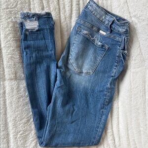 KanCan Distressed Mom Jeans